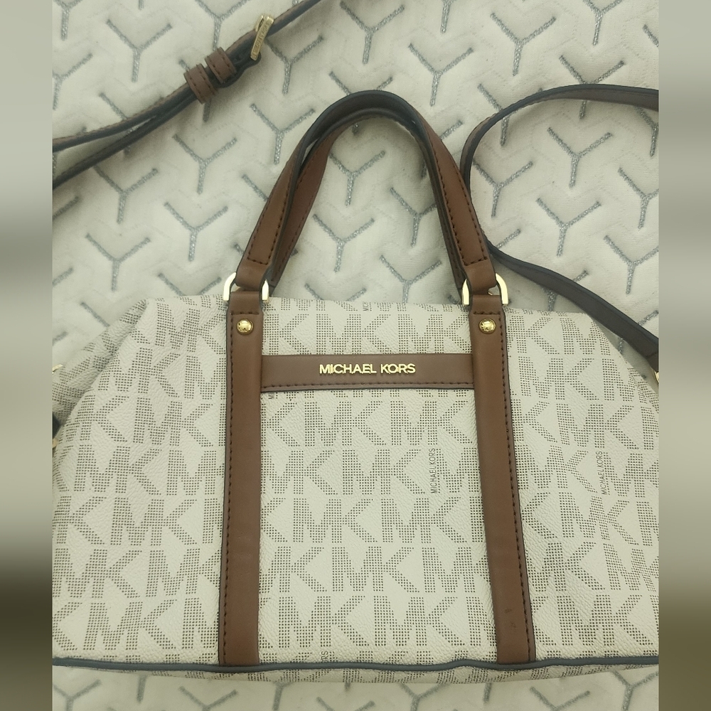 Michael Kors Brown and Cream Women's Bag